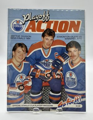 Action Edmonton Oilers Official Program 1984 Smythe Division Semi Finals VS. Winnipeg Jets